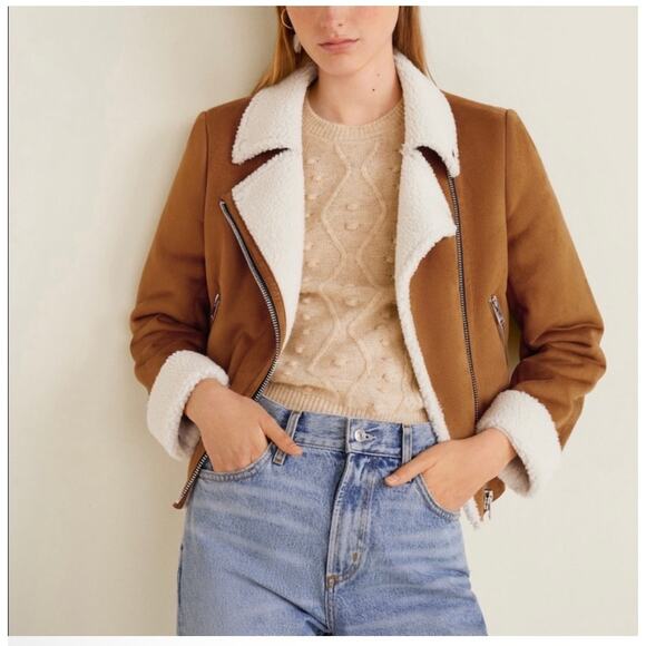 Mango Jackets & Blazers - Mango faux suede/shearling jacket. Size small. Worn only a couple of times.